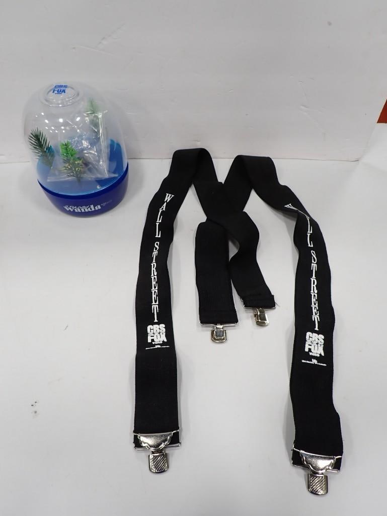 1980's CBS / Fox Movie Promo items - Fish called Wanda Fish Bowl, Wall Street Michael Douglas Suspen: 1980's CBS / Fox Movie Promo items - Fish called Wanda Animated Fish Bowl, Wall Street Michael Douglas Suspenders All pictures are considered part of the description and should be examined careful