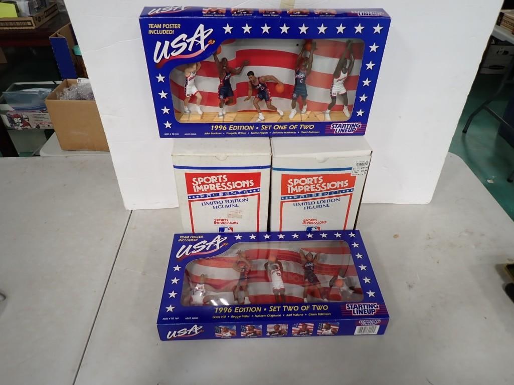 Sports Lot including Starting Lineup 1996 Basketball Dream Team, Sports Impressions Orel Hershiser (1 of 17)