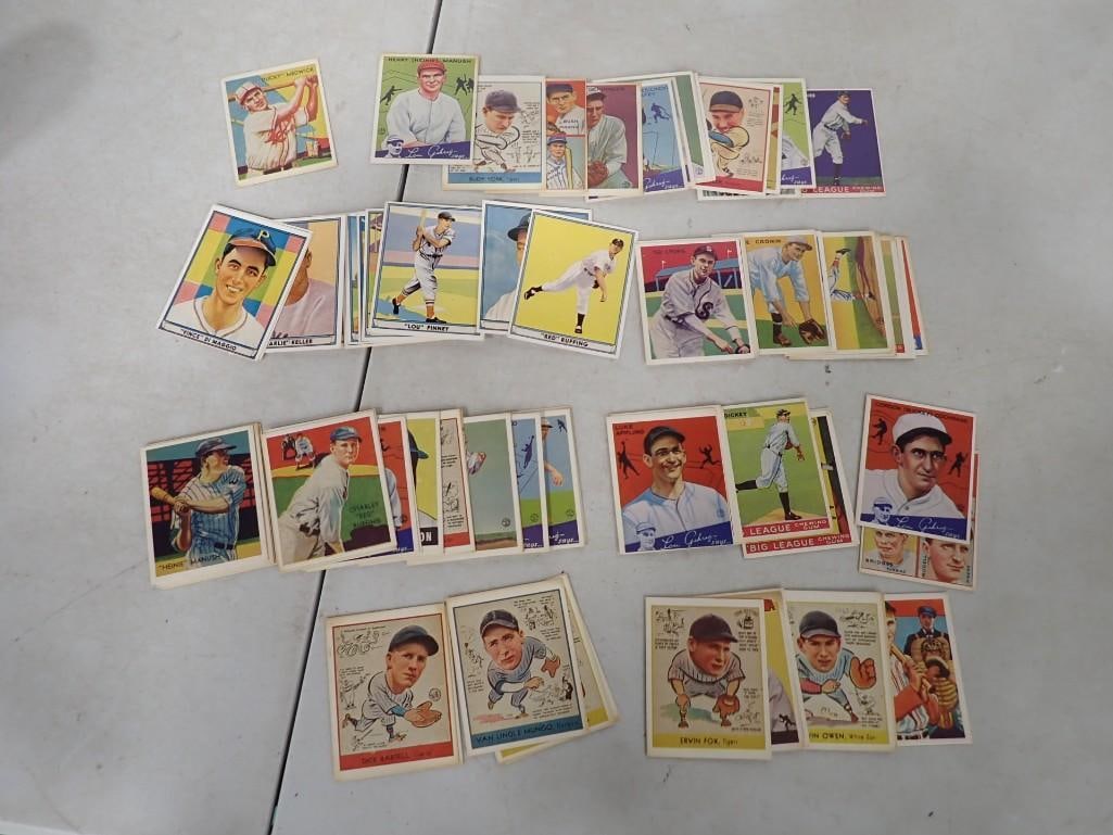 Lot of 83 Reprint Baseball Cards including Diamond Star, Goudey, Big League Chew (1 of 16)