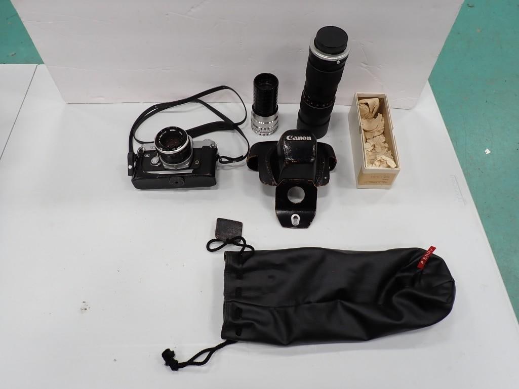 Vintage Camera Lot including Canon TL, Case, Lenses, etc. (1 of 15)