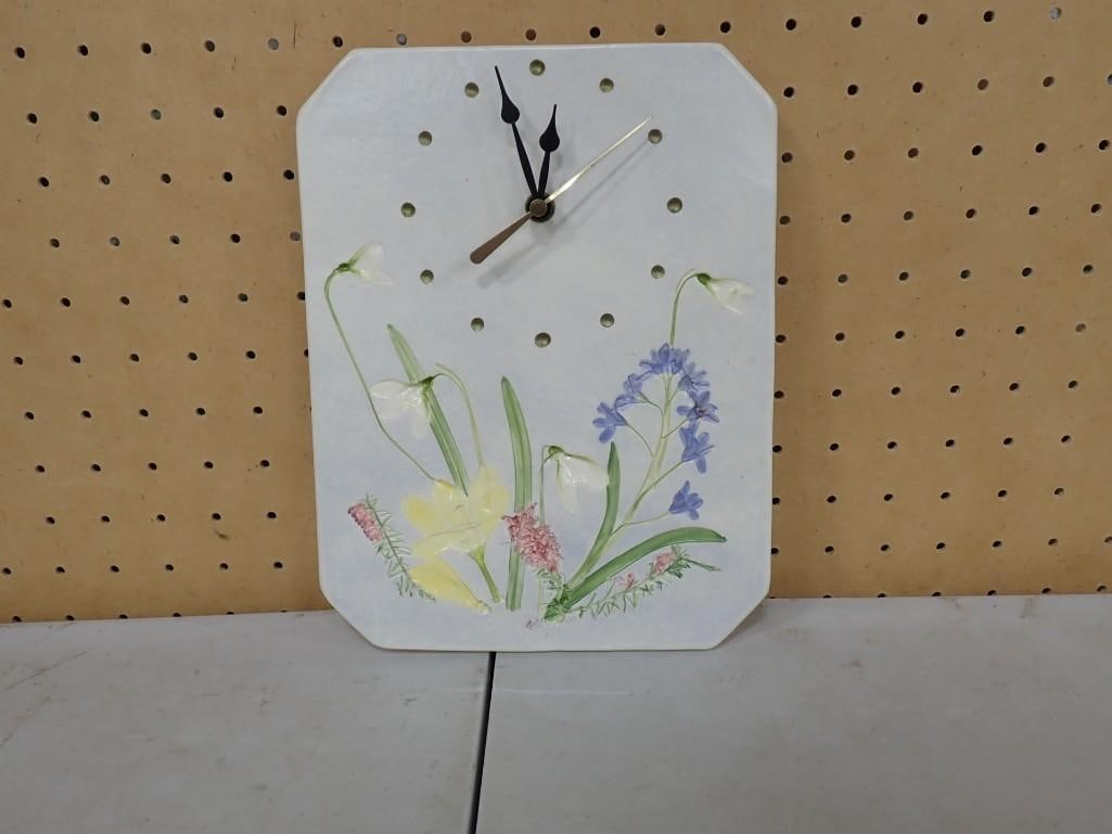 Salt Marsh Pottery Kitchen Wall Clock: Salt Marsh Pottery Kitchen Wall Clock All pictures are considered part of the description and should be examined carefully by bidders. Live Auctioneers is now offering Live Shipping through them. 