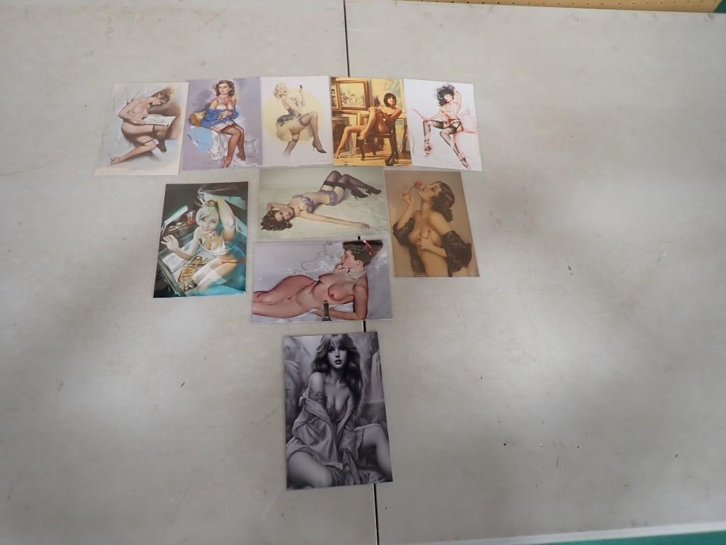 Lot of 10 Pin-Up Girl Art Prints / Photos including Nude and Risque: Lot of 10 Pin-Up Girl Art Prints / Photos including Nude and Risque - 4x6" All pictures are considered part of the description and should be examined carefully by bidders. Live Auctioneers is