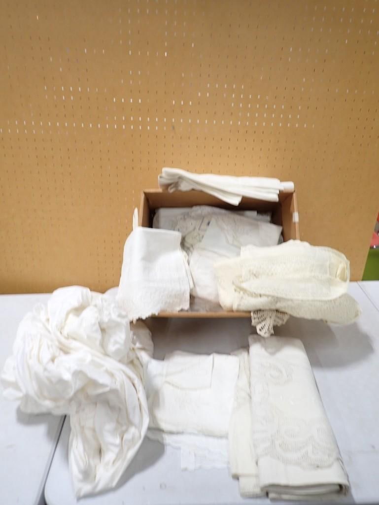 Big box full of Vintage or Antique Linen (1 of 12)