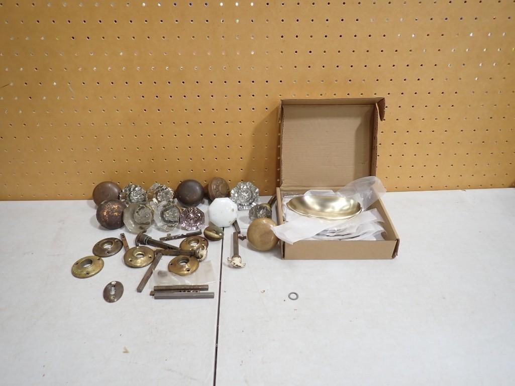 Asst Door Knobs, Hardware, 7 Cup Shaped Drawer Pulls, Etc (1 of 5)