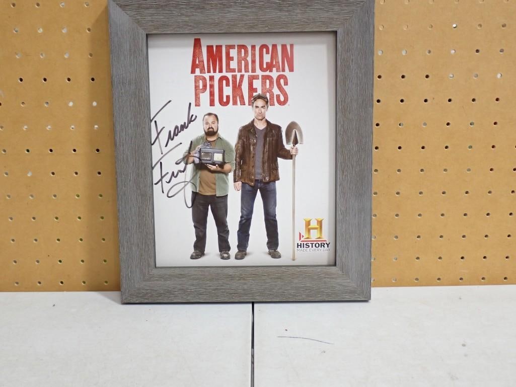 American Pickers Framed Print Signed Frank Fritz NO COA 10 1/2" x 12 1/2" (1 of 4)