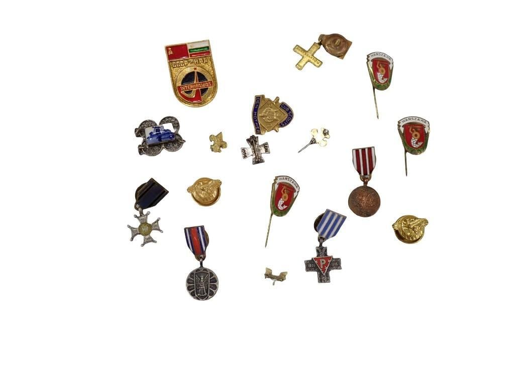 Lot of Pins, Medals, Badges incl Interkosmos Space Badge, etc (1 of 7)