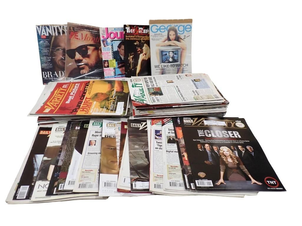 Lot of Magazines including Daily Variety, George, Vanity Fair, etc: Lot of Magazines including Daily Variety, George, Vanity Fair, etc All pictures are considered part of the description and should be examined carefully by bidders. Live Auctioneers is now offering