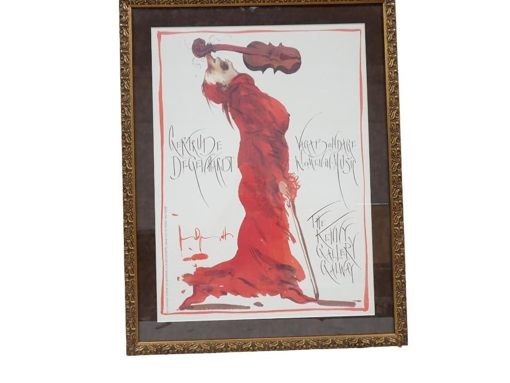 Gertrude Degenhardt "Vagabondage" (also known as "Woman in Music") Lithograph Print (1 of 5)