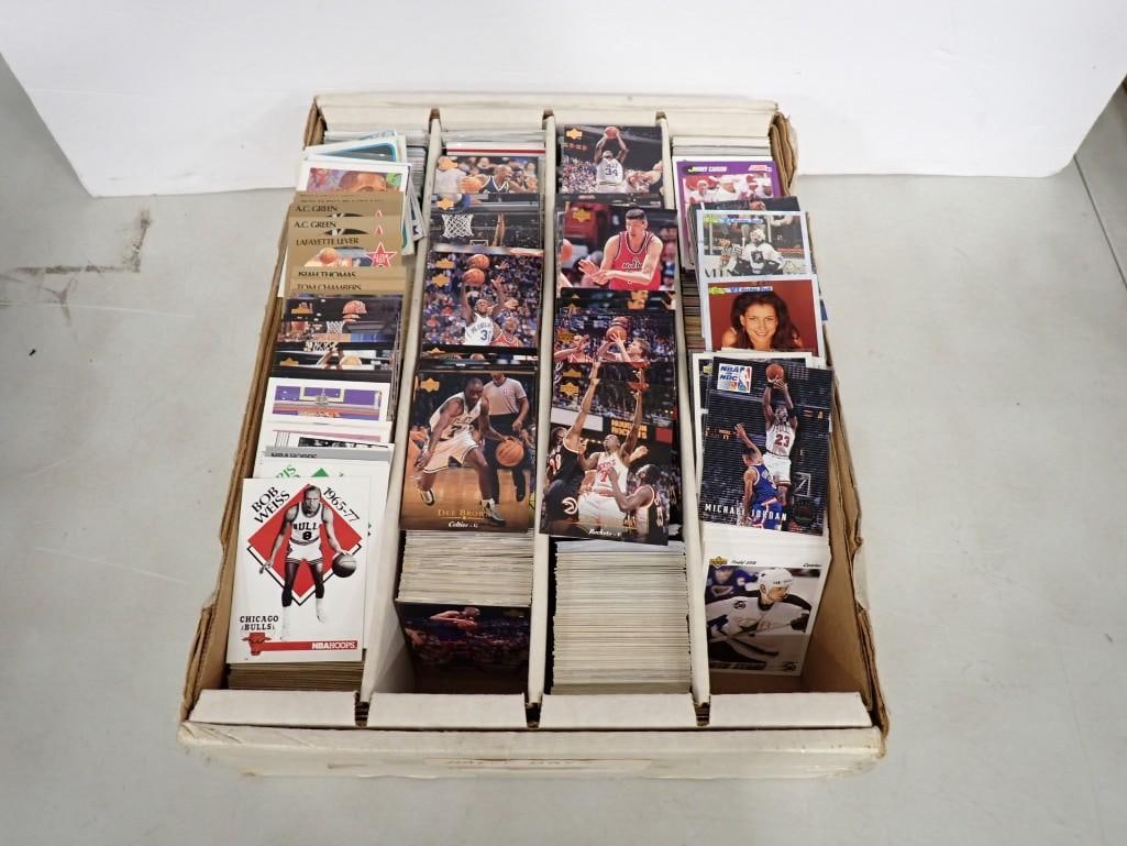 Sports card lot including basketball, hockey: Sports card lot including basketball, hockey All pictures are considered part of the description and should be examined carefully by bidders. Live Auctioneers is now offering Live Shipping through the