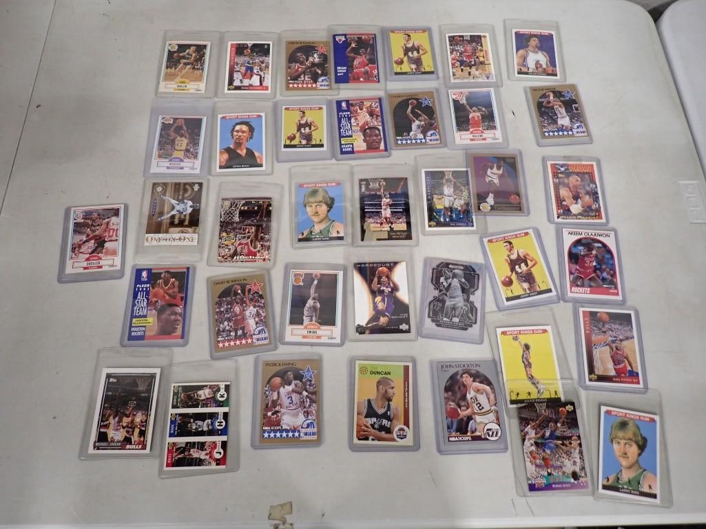 Basketball Cards including Vintage, Stars, etc. Olajuwon, Erving, Worthy, Mullin, Magic Johnson, (1 of 10)