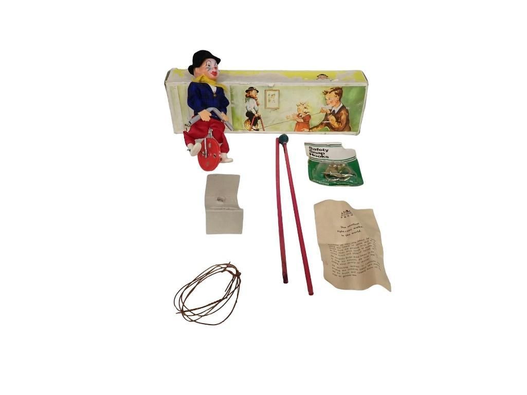 Vintage 1950's Fewo Tightrope Rider Clown German Balancing Toy with Original Box (1 of 9)