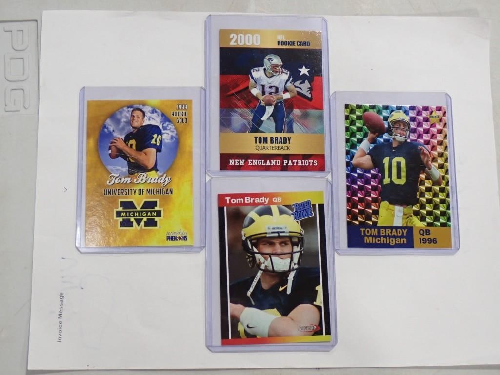 Lot of Tom Brady Football Cards: Lot of Tom Brady Football Cards All pictures are considered part of the description and should be examined carefully by bidders. Live Auctioneers is now offering Live Shipping through them. This is an