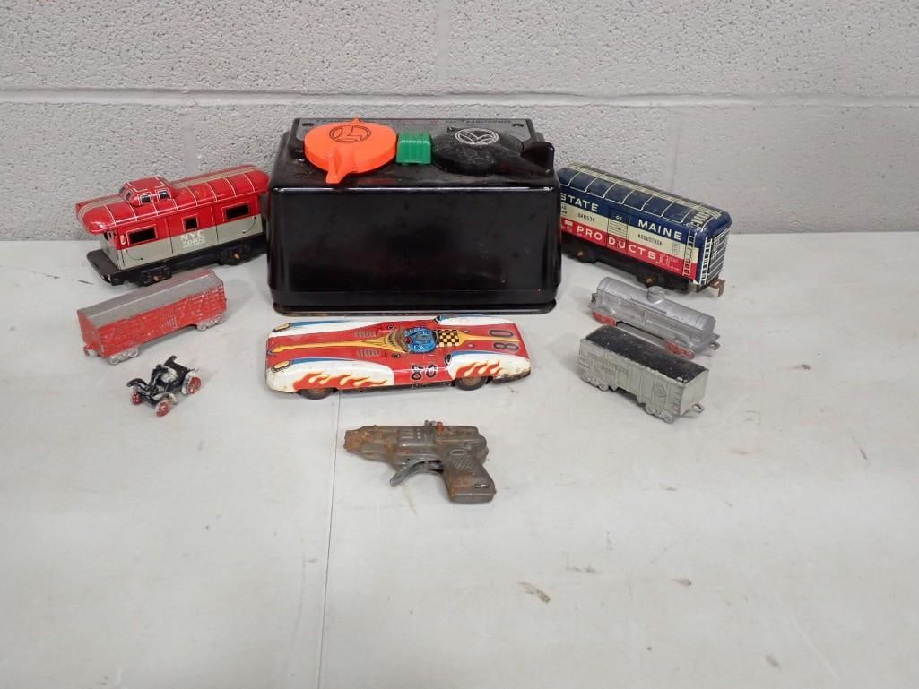 Toy and Train Lot including Tin Litho Car, Trains, Lionel, Toy Gun, etc. (1 of 7)