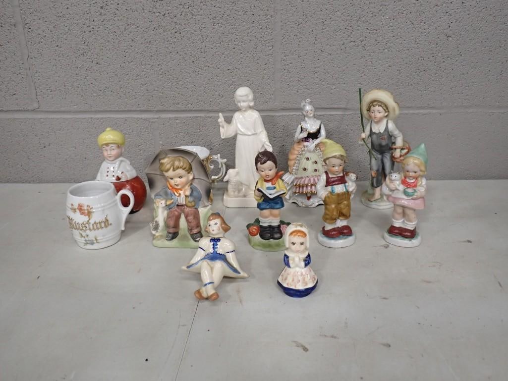 Lot of Vintage Figurines including Hummel Style, Japan, etc. (1 of 12)