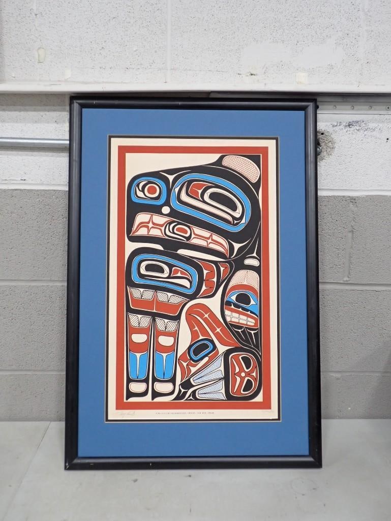 Tony Hunt Framed Print "Kwa-Giulth Thunderbird Design for Box Drum" - Measures roughly 20x29" (1 of 5)
