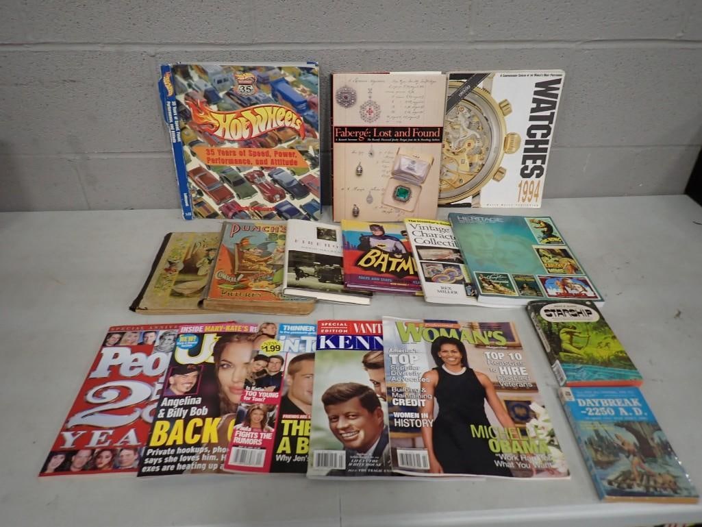 Book / Magazine Lot including Hot Wheels, Faberge, Watches, Batman, Heritage Auction, (1 of 10)
