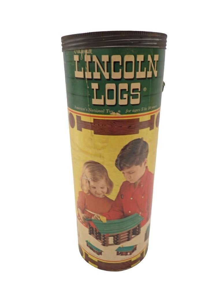 Vintage Lincoln Logs in the Original Container: Vintage Lincoln Logs in the Original Container Condition: unchecked for completeness. Includes everything that you see in the pictures All pictures are considered part of the descrip