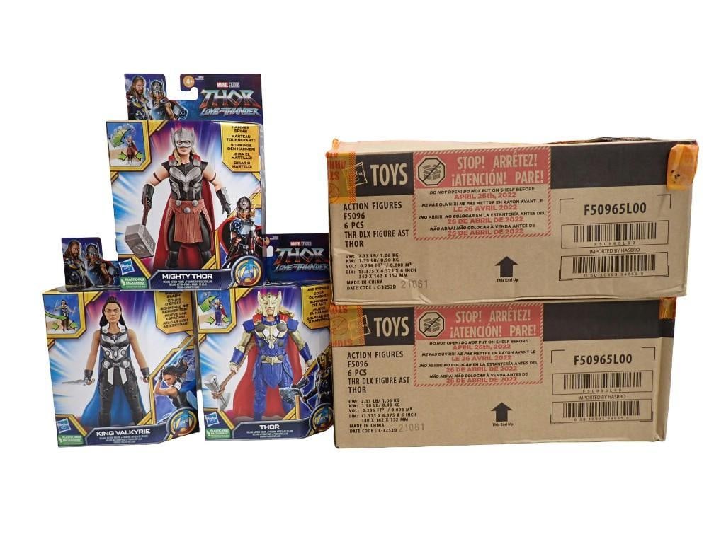 2 Cases of 6 each Hasbro Thor Love and Thunder New in Package Action Figures with Original Cases (1 of 11)