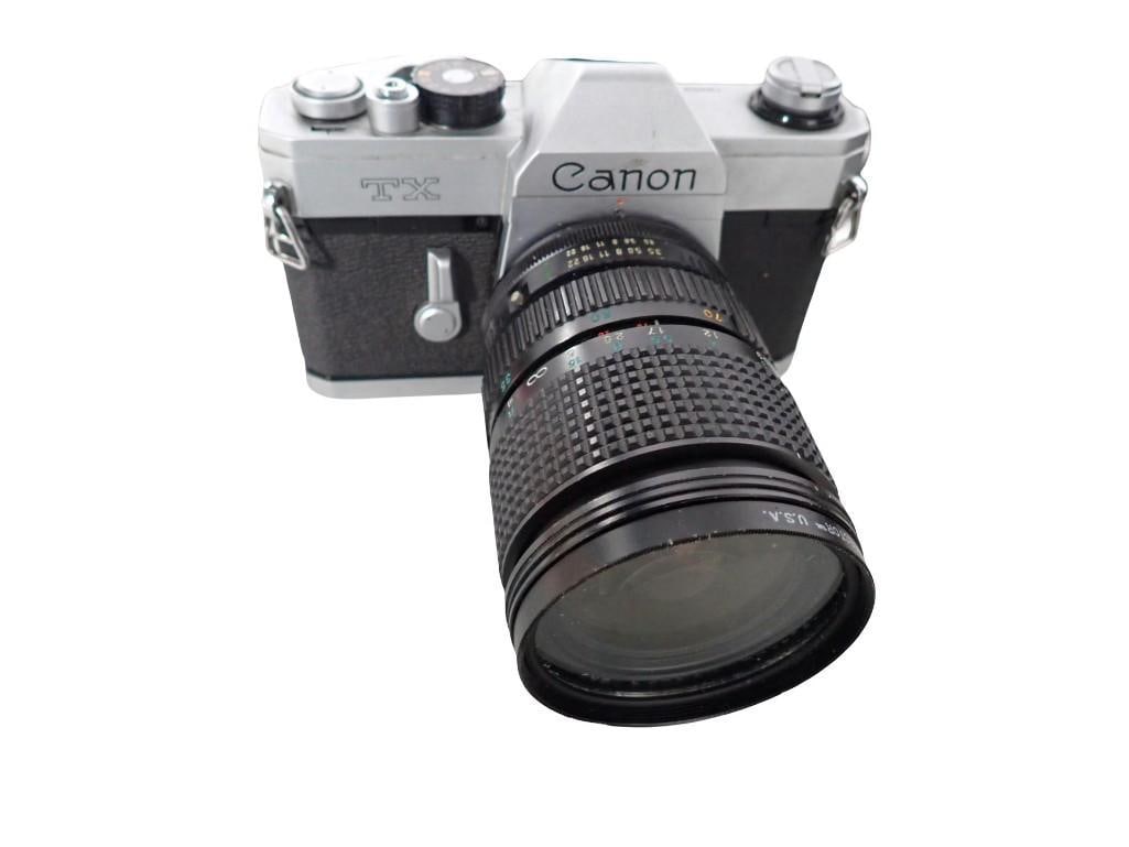 Vintage Camera Lot including Cannon TX with Tiffen 62mm lens, Kodak Pony 135 35mm, Ansco Pioneer Box (1 of 18)