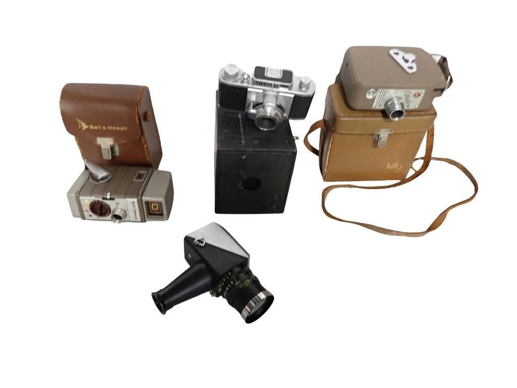 Vintage Camera Lot including Honeywell Analog Exposure Meter, Bell & Howell Two-Fifty-Two, DeJur 8mm (1 of 18)