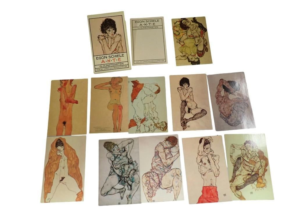 Egon Schiele Expressionist Risque artwork Postcard Prints: Egon Schiele Expressionist Risque artwork Postcard Prints All pictures are considered part of the description and should be examined carefully by bidders. Live Auctioneers is now offering Live Shippin