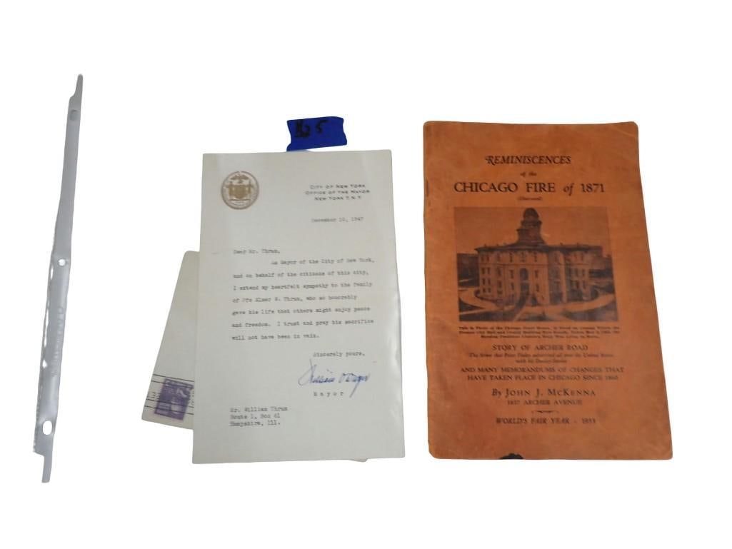 Vintage Ephemera Lot including Chicago Century of Progress World's Fair, 1947 NYC Mayor O'Dwyer (1 of 8)
