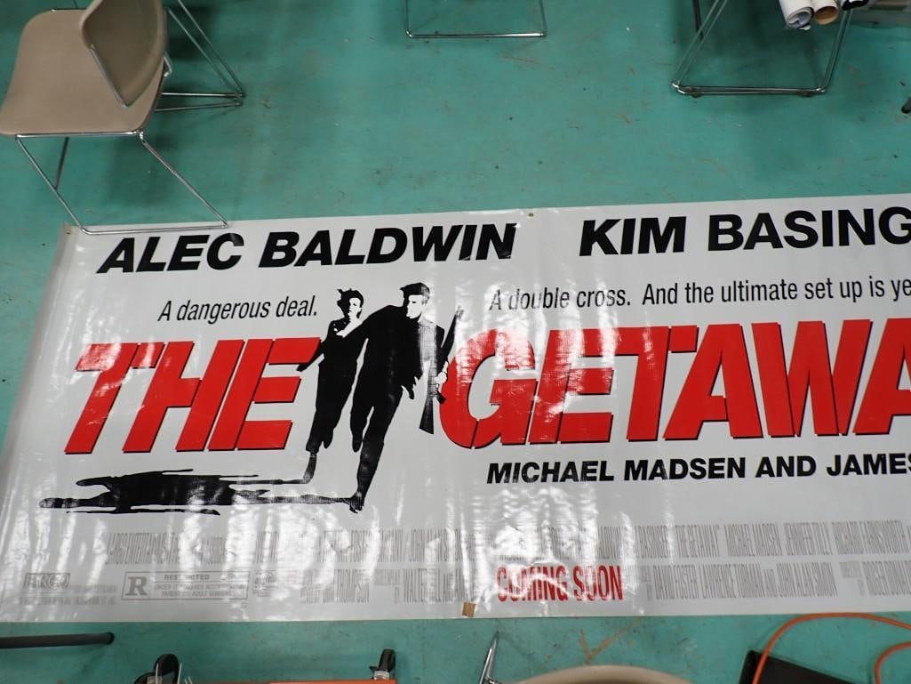 Alec Baldwin Kim Basinger The Getaway Movie Theater Banner Poster - Measures roughly 47x120" (1 of 8)