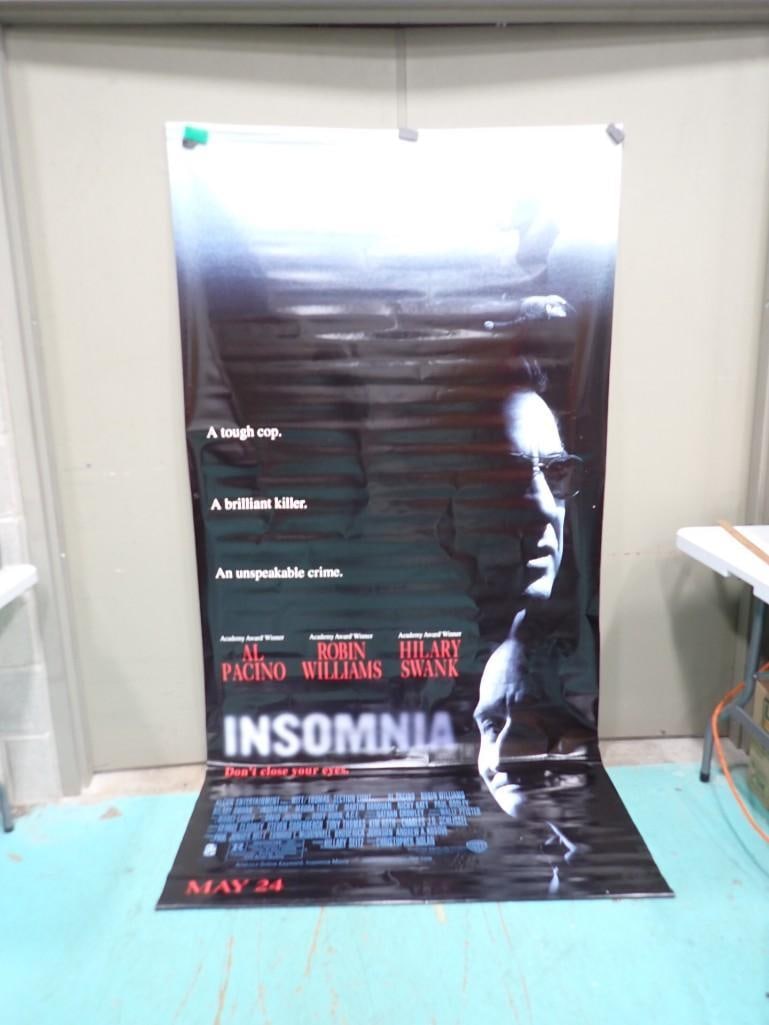 Insomnia Movie Theater Banner Poster - measures roughly 49x94": Insomnia Movie Theater Banner Poster - measures roughly 49x94" All pictures are considered part of the description and should be examined carefully by bidders. Live Auctioneers is now offering Live Sh