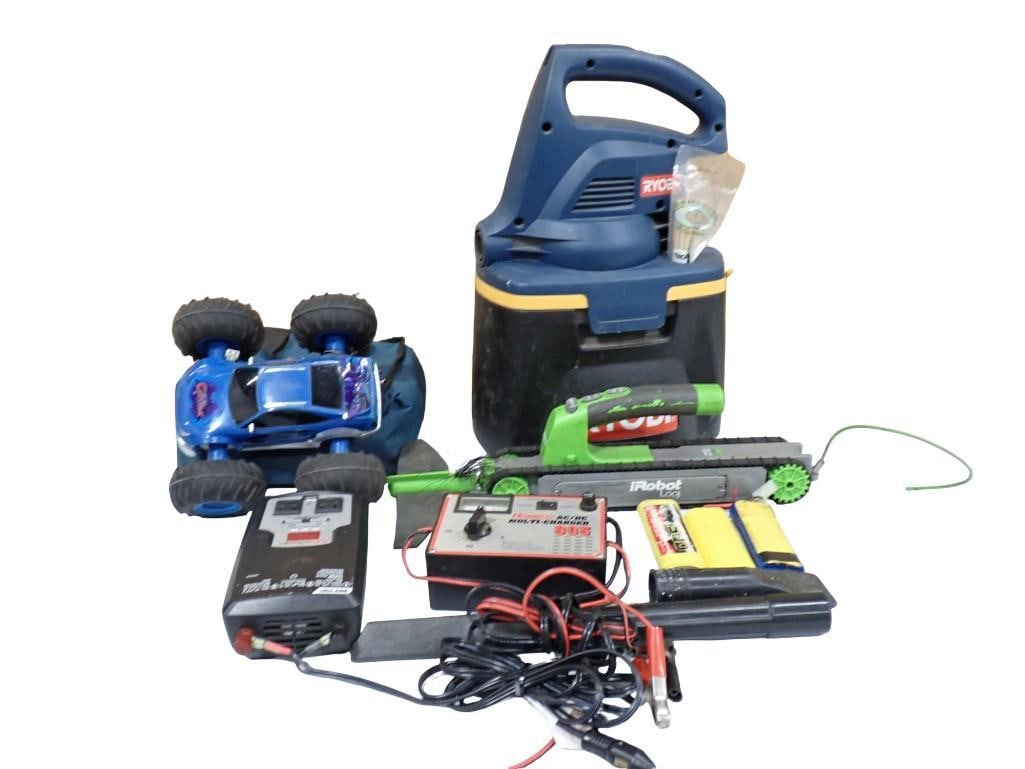 Misc. Lot - Hobbico AC/DC Multi-Charger, iRobot Looj, Ryobi Vacuum, Cyclone Toy Car, etc (1 of 8)