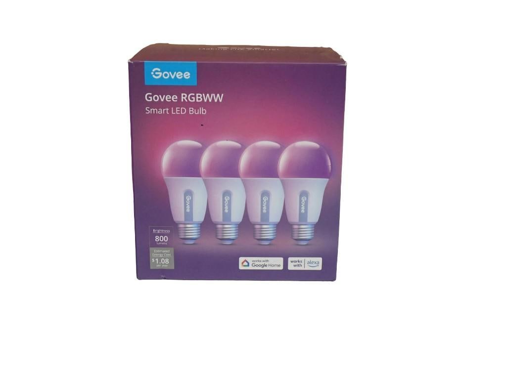 Govee Smart LED Light Bulbs - works with Google Home and Alexa: Govee Smart LED Light Bulbs - works with Google Home and Alexa All pictures are considered part of the description and should be examined carefully by bidders. Live Auctioneers is now offering Live Sh