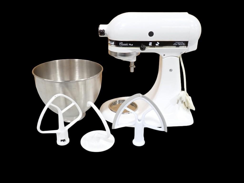 Kitchen Aid Stand Mixer with Bowl, Dough Hook, Paddle and Swept Surface Paddle (1 of 7)