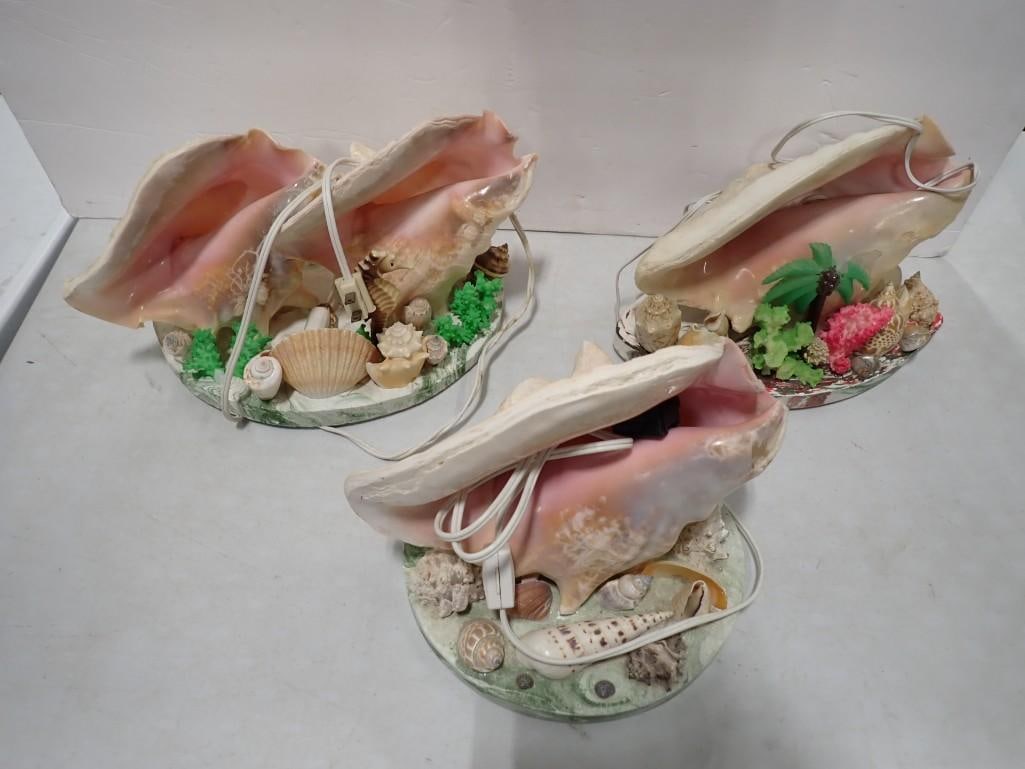 Lot of Decorative Seashell Lamps: Lot of Decorative Seashell Lamps All pictures are considered part of the description and should be examined carefully by bidders. Live Auctioneers is now offering Live Shipping through them. This is a