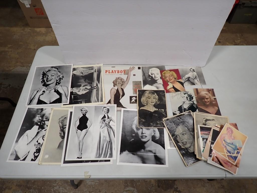 Vintage Marilyn Monroe Ephemera - Pictures, Prints, etc.: Vintage Marilyn Monroe Ephemera - Pictures, Prints, etc. The Playboy cover appears to be a more modern print, the others look older and are mostly mounted on paperboard All pictures are considered par
