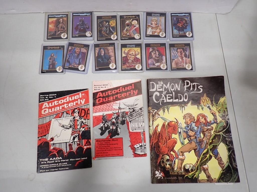 Dungeons and Dragons Collector Game Cards, The Demon Pits of Caeldo, Autoduel Quarterly: Dungeons and Dragons Collector Game Cards, The Demon Pits of Caeldo, Autoduel Quarterly All pictures are considered part of the description and should be examined carefully by bidders. Live Auctioneer