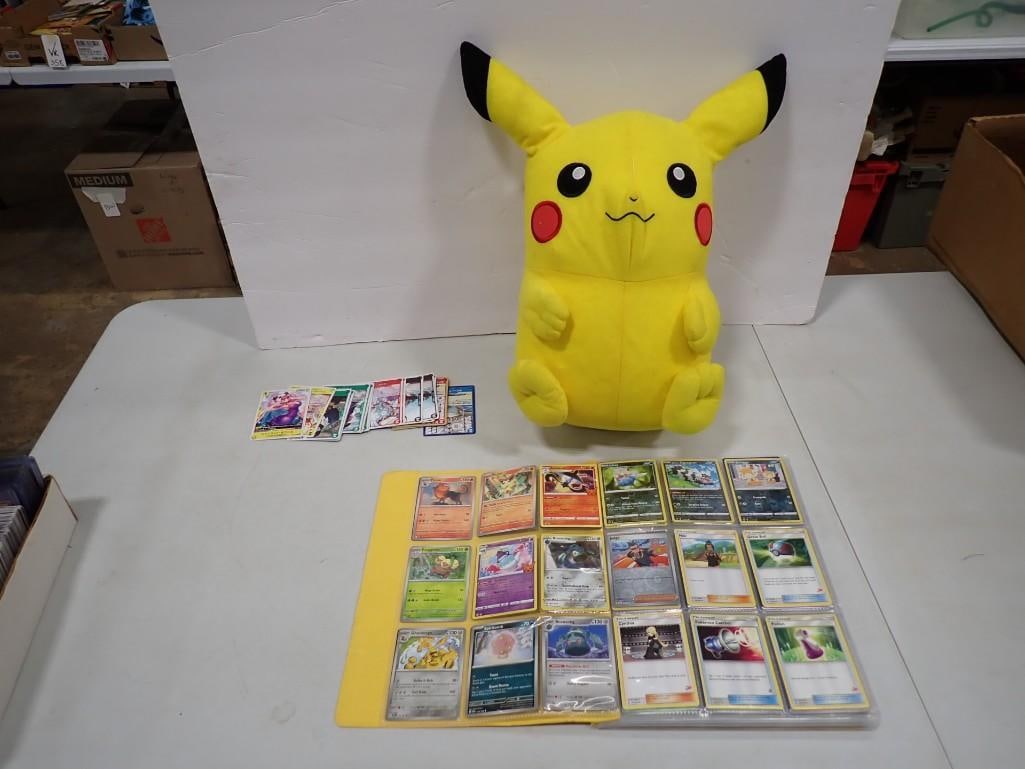 Lot of Pokemon Cards and a Pikachu Plush: Lot of Pokemon Cards and a Pikachu Plush All pictures are considered part of the description and should be examined carefully by bidders. Live Auctioneers is now offering Live Shipping through them.
