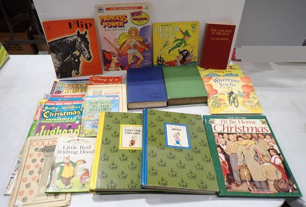 Vintage Books and Comic Books, etc. including Archie, Little Red Riding Hood, Christmas, Princess of (1 of 9)