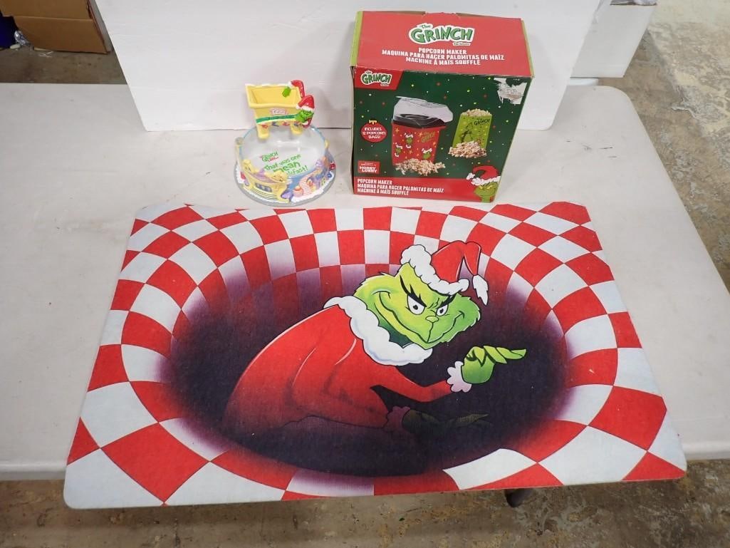 Dr. Seuss The Grinch Lot including Popcorn Maker, Kellogg's Breakfast Bowl, Placemat (1 of 8)