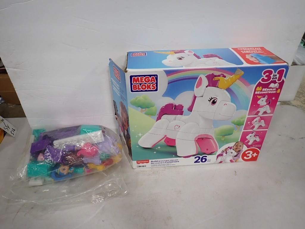 Mega Blks Fisher-Price Unicorn Set and other blocks - Comes with everything as shown (1 of 6)