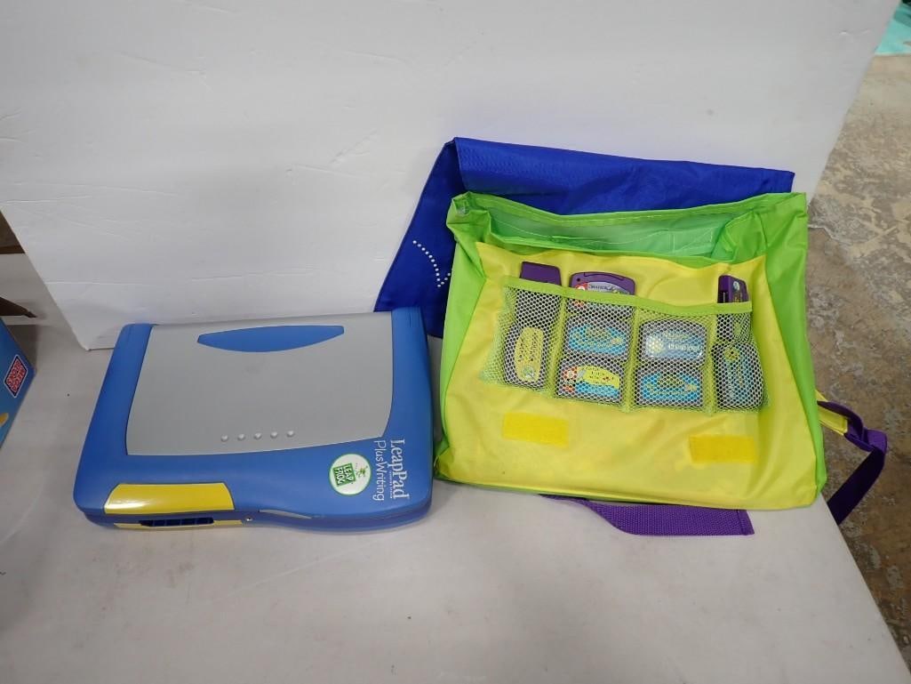 Leap Pad Leap Frog Plus Writing Set with Books, Cartridges, etc: Leap Pad Leap Frog Plus Writing Set with Books, Cartridges, etc All pictures are considered part of the description and should be examined carefully by bidders. Live Auctioneers is now offering Live