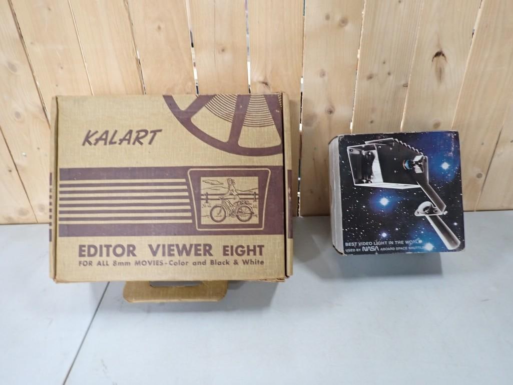Vintage Kalart Editor Viewer Eight Movie Projector and Mini-Cool C4460 Video Light (1 of 9)