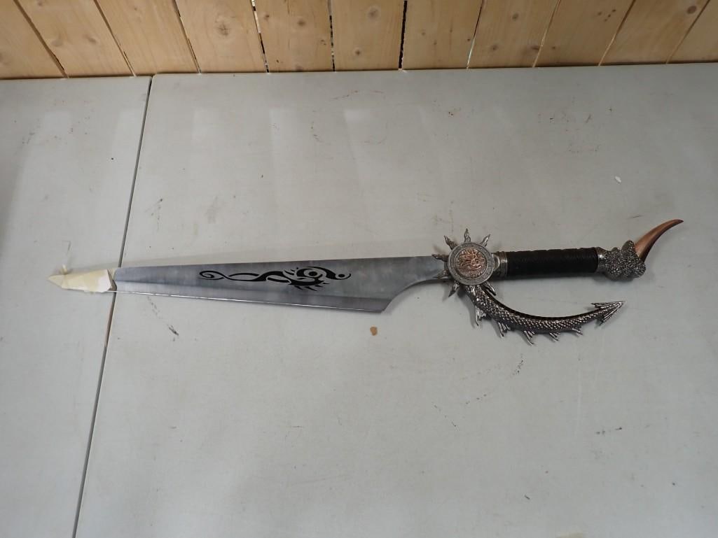 Decorative Fantasy Dagger / Sword with Tribal and Dragon Design (1 of 6)