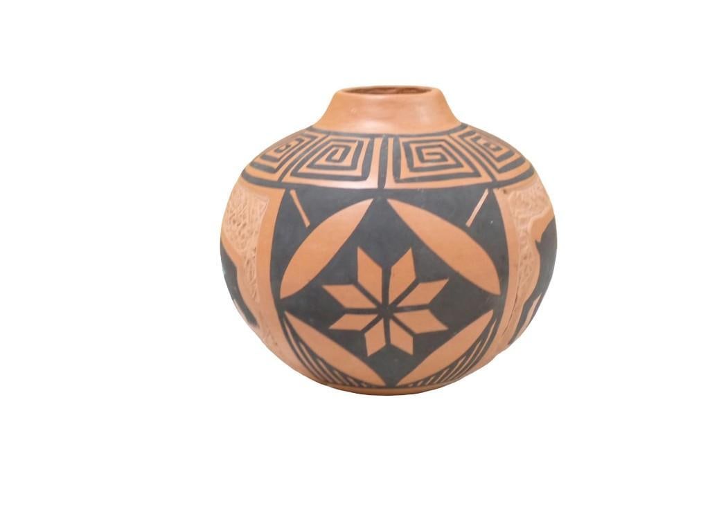 Terracotta Style Acoma Signed Pottery Vase (1 of 8)