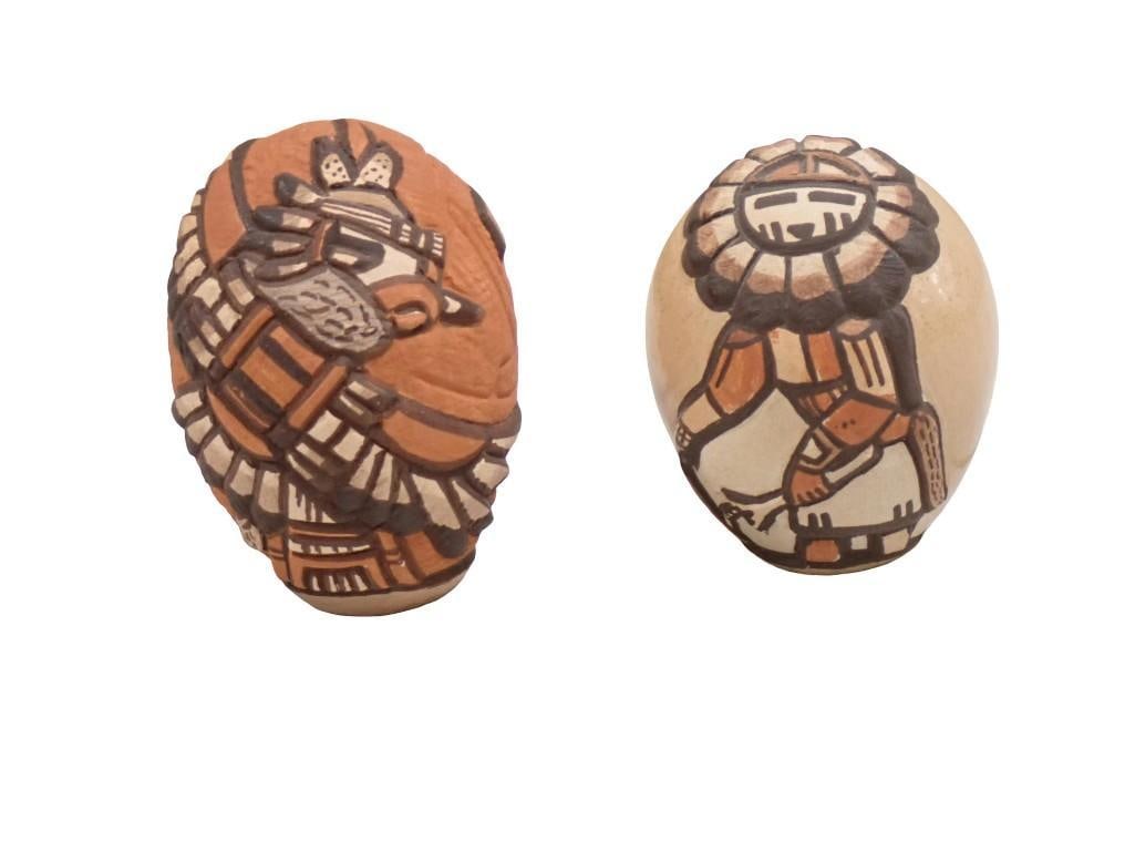 Pair of Carla Nampeyo Signed Hopi Pottery Pieces: Pair of Carla Nampeyo Signed Hopi Pottery Pieces All pictures are considered part of the description and should be examined carefully by bidders. Live Auctioneers is now offering Live Shipping through