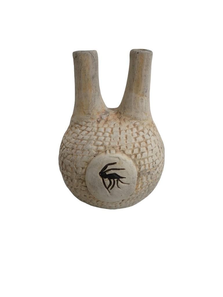 Anasazi Native American Double Spout Ceramic Pottery Wedding Vase - Signed (1 of 8)