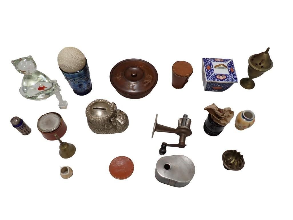 Lot of Collectibles incl Mini Vase, Coin Bank, School Pencil Sharpener, Etc (1 of 11)