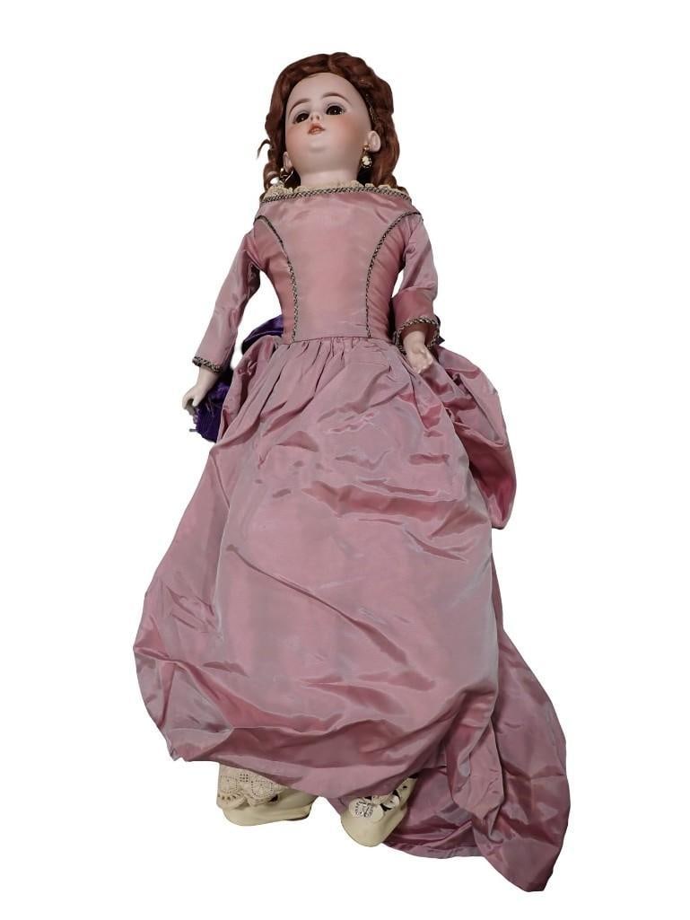 Antique Late 1800s or Early 1900s German or French 22" Doll w/ Porcelain Bisque Head & Hands (1 of 7)
