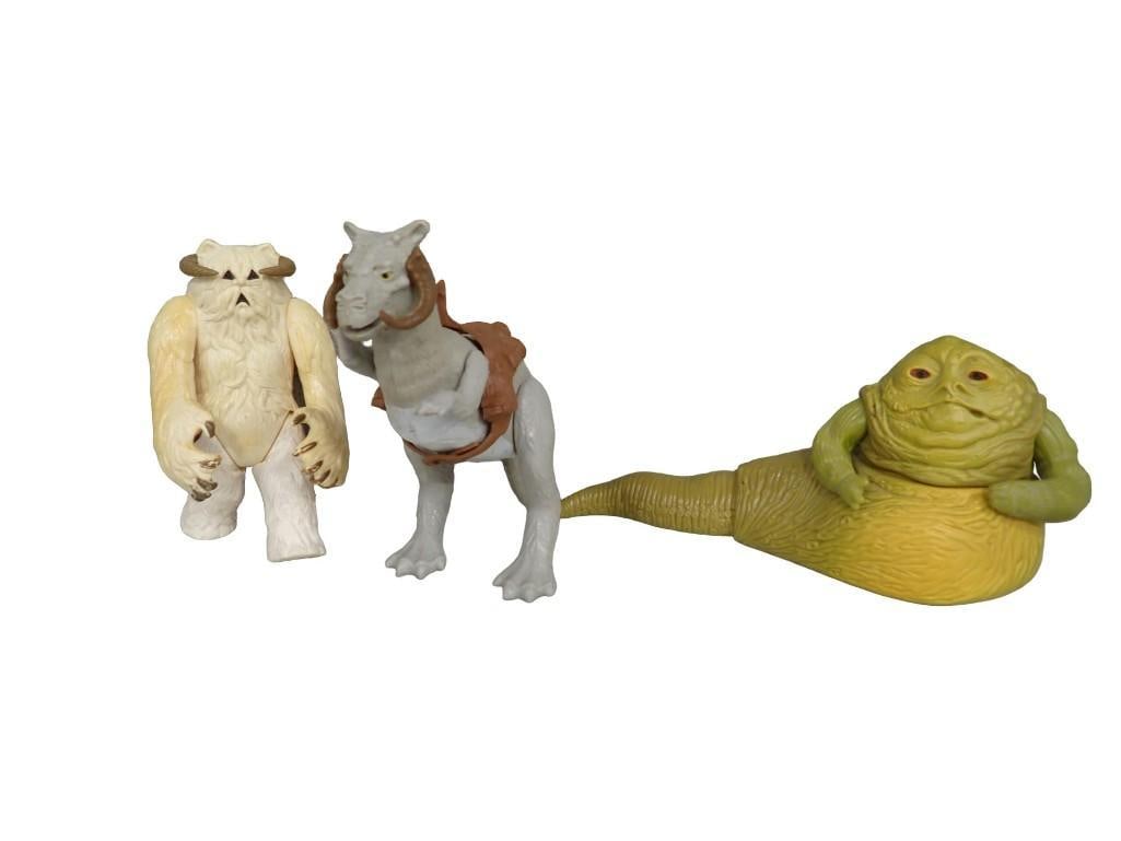 Vintage Star Wars Figures including Jabba the Hutt, Hoth Wompa, Tauntaun: Vintage Star Wars Figures including Jabba the Hutt, Hoth Wompa, Tauntaun All pictures are considered part of the description and should be examined carefully by bidders. Live Auctioneers is now offeri