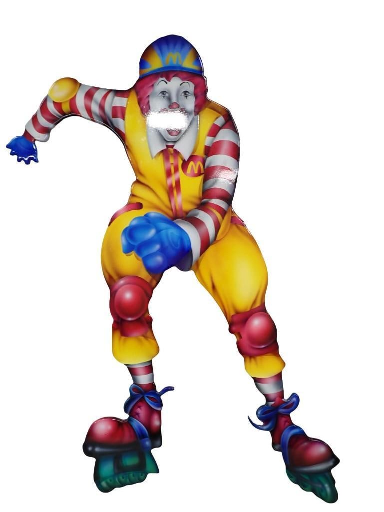 Life Size McDonald's - Ronald McDonald Rollerblading Store Display (1 of 7)