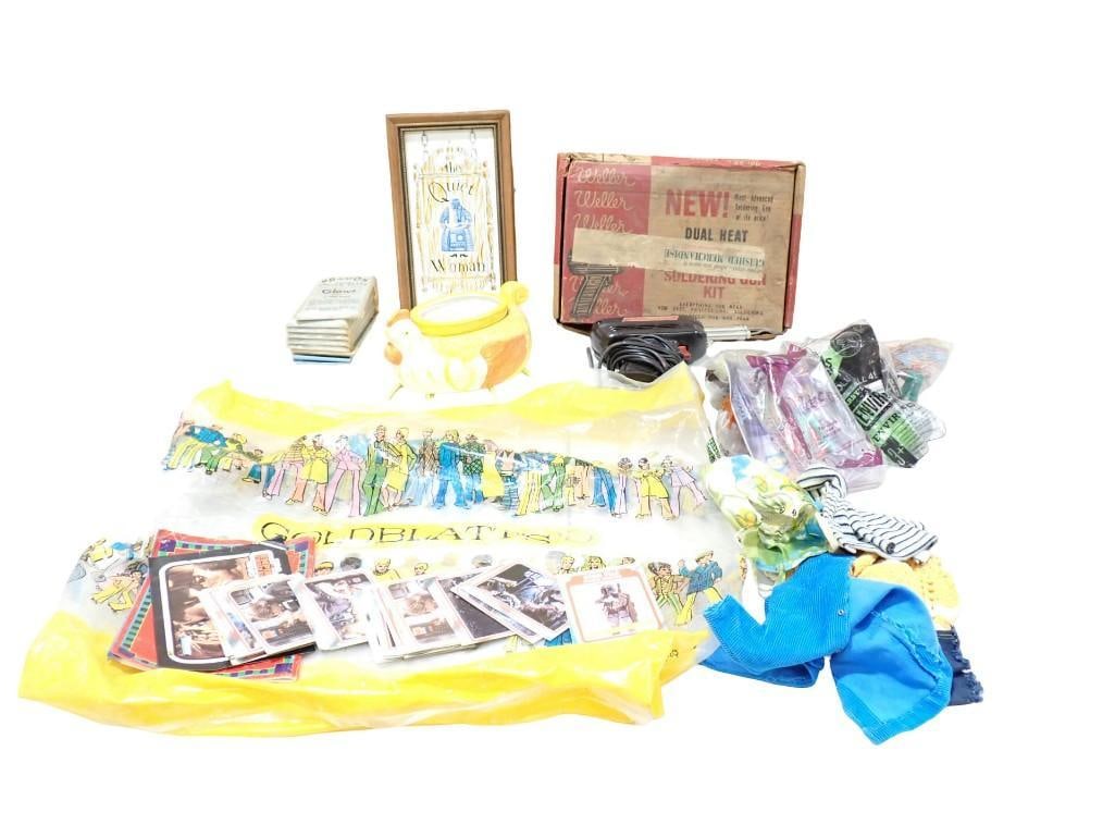 Misc. Lot including Star Wars Trading Cards, Weller Soldering Iron Gun, Home Decor, Goldblatt's, (1 of 10)