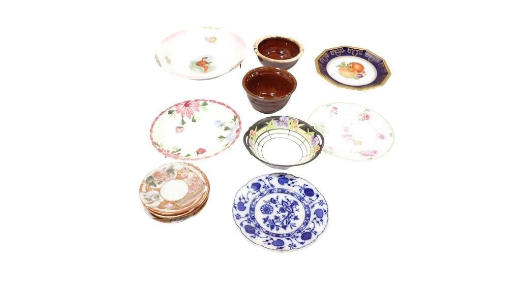 Porcelain / Ceramic / Stoneware Lot including Plates, Bows, etc.: Porcelain / Ceramic / Stoneware Lot including Plates, Bows, etc. All pictures are considered part of the description and should be examined carefully by bidders. Live Auctioneers is now offering Live 